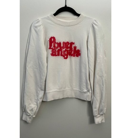 Ganni Tops - GANNI POWER ANGELS PRINT CREWNECK TOP